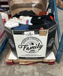 bulk branded apparel pallets for resale